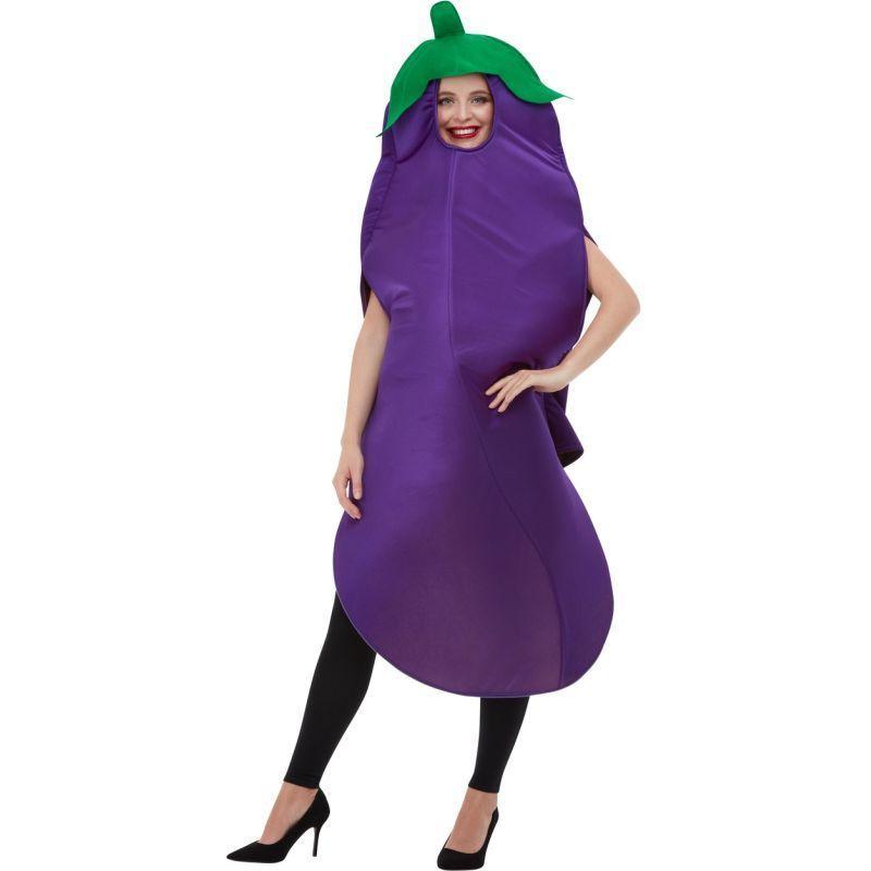 Aubergine Costume Adult Purple Unisex -1