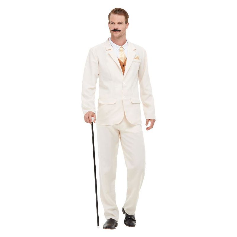 Roaring 20s Gent Costume Adult White Mens