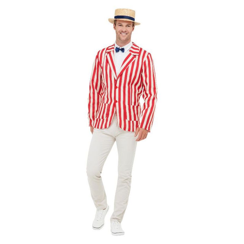 20s Barber Shop Costume Adult Red White Mens -1