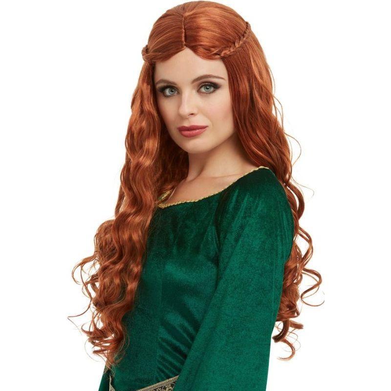 Medieval Princess Wig Adult Auburn Womens