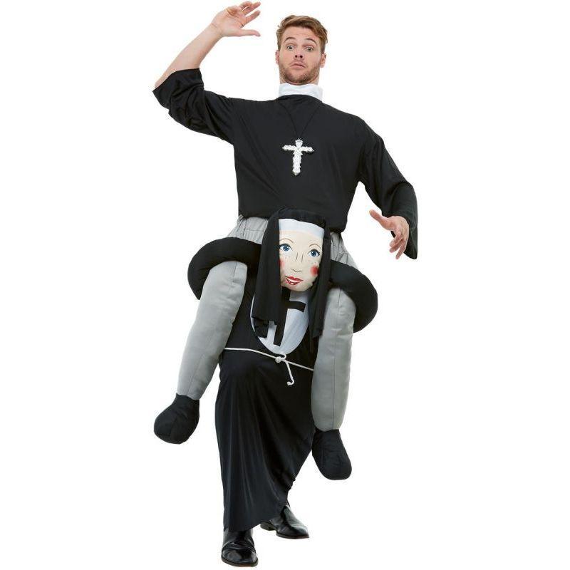 Piggyback Nun Costume Adult Mens