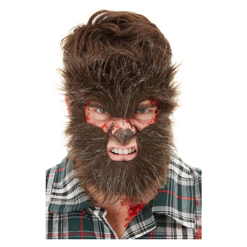 Smiffys Make Up Fx Werewolf Face Fur Brown Mens