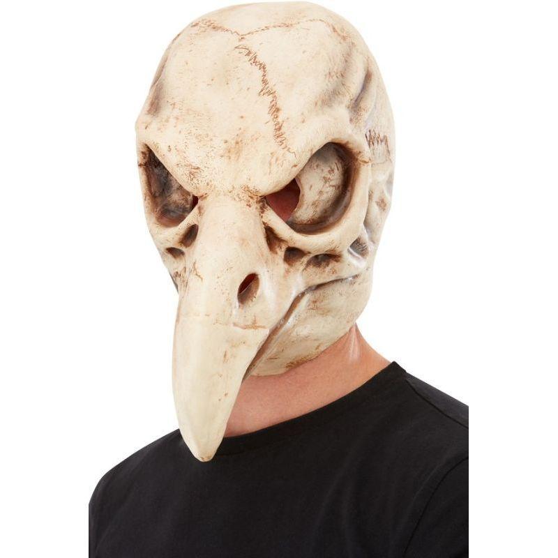 Bird Skull Latex Mask Adult White Unisex -1