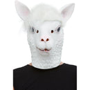 Llama Mask Adult White Overhead Latex