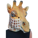 Giraffe Mask Latex Adult Brown Overhead