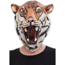 Tiger Latex Mask Adult Orange Black