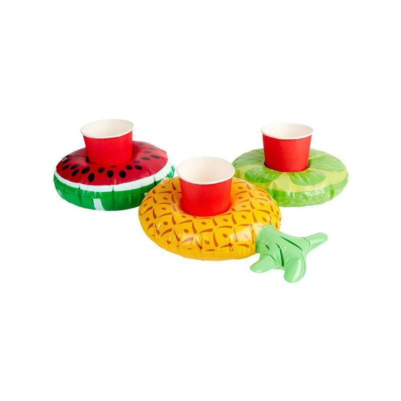 Inflatable Fruit Drink Holders Assorted Unisex Brown