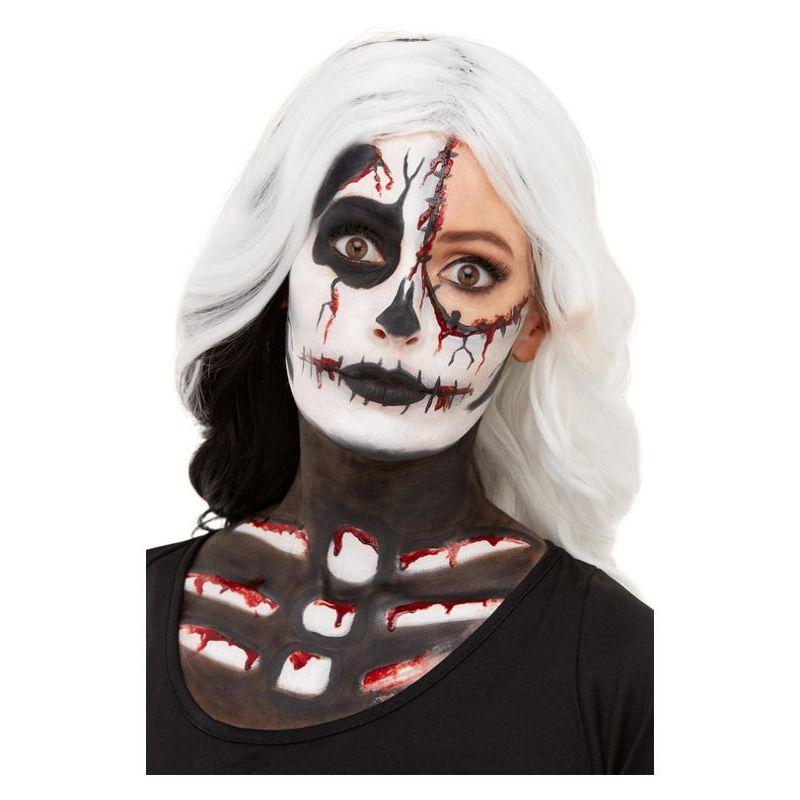 Smiffys Make Up Fx Skeleton Kit Aqua & Wh Womens White