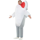 Inflatable Shark Attack Costume Adult Grey