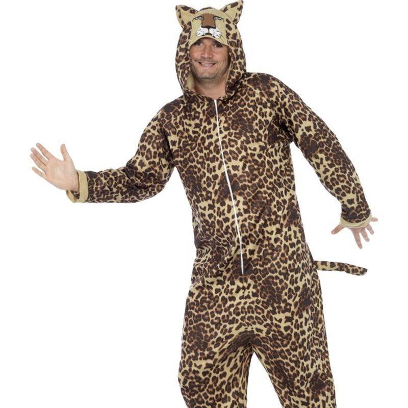 Leopard Costume - Chest 42"-44", Leg Inseam 33" Mens Brown