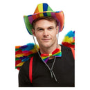 Rainbow Stetson Hat Multicoloured Pride Costume Accessory
