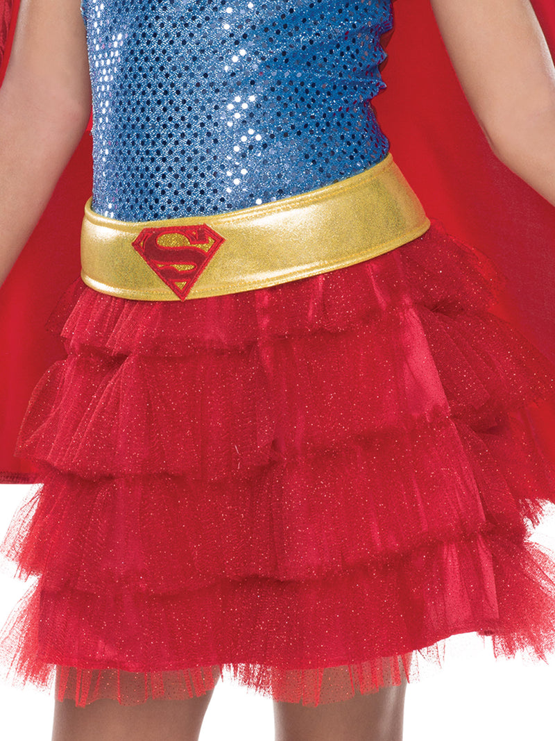 Supergirl Sequin Tutu Costume Girls Blue -3