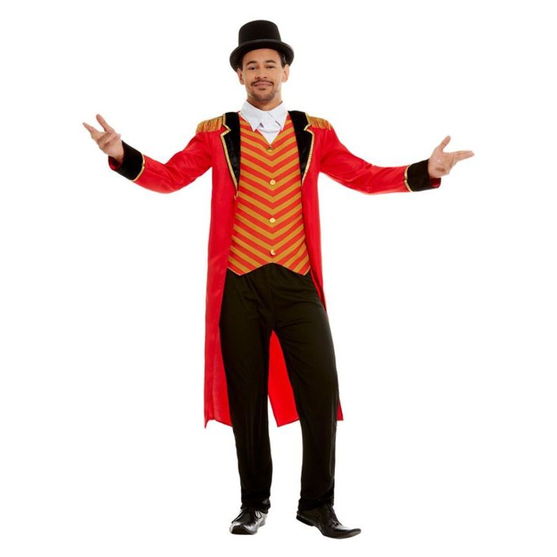 Deluxe Ringmaster Costume Adult Red Mens