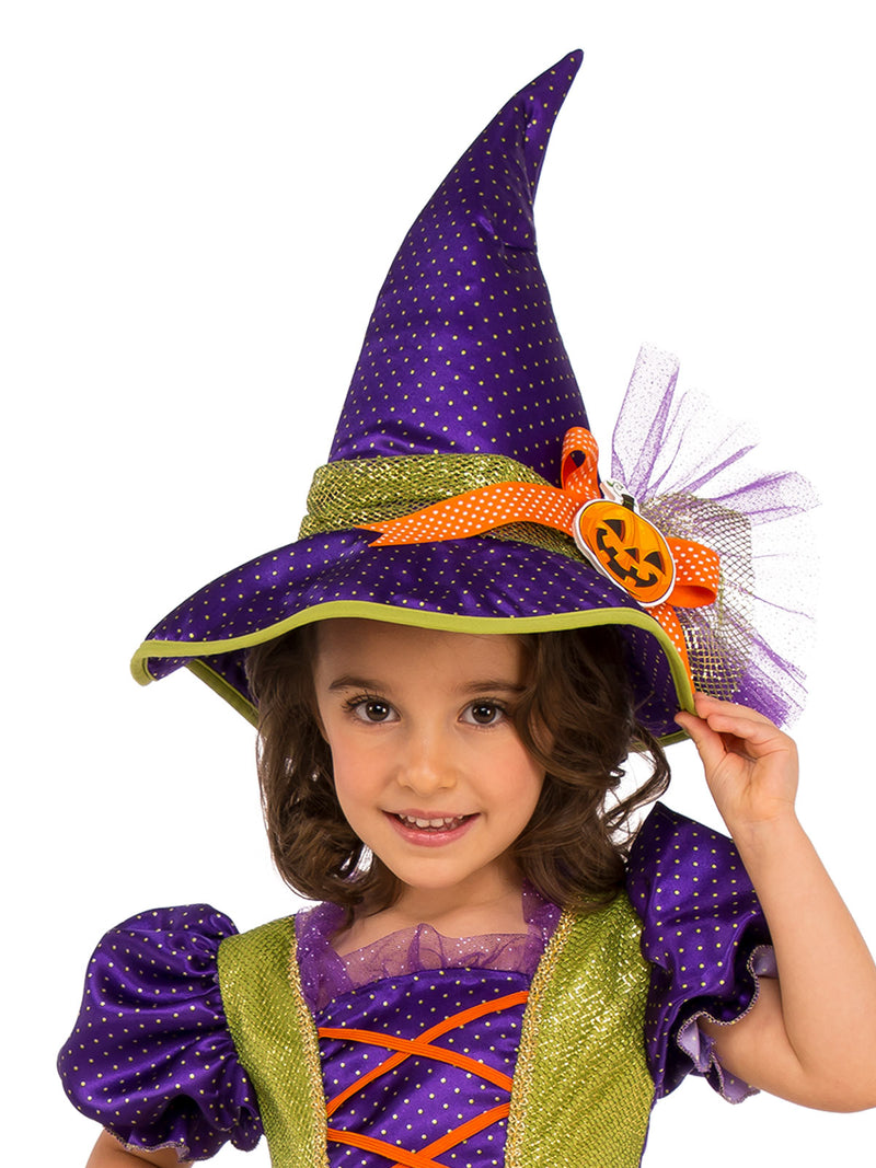 Pumpkin Witch Costume Girls Purple