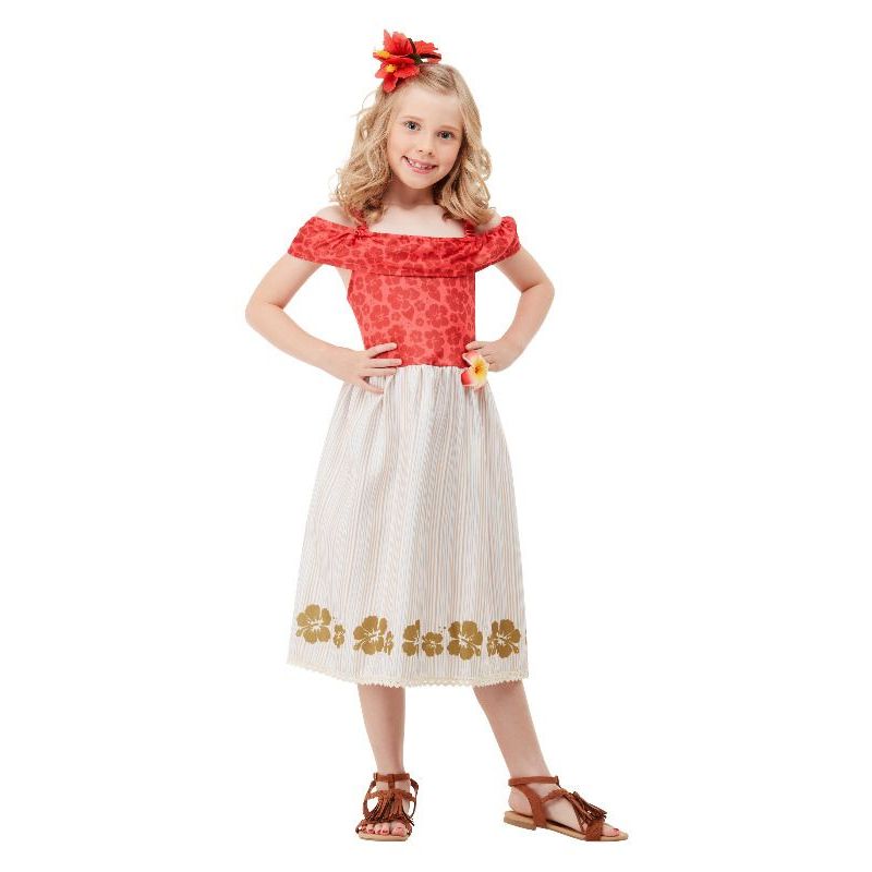 Hawaiian Princess Costume Child Red Girls