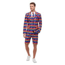 Sunset Flamingo Suit Adult Blue