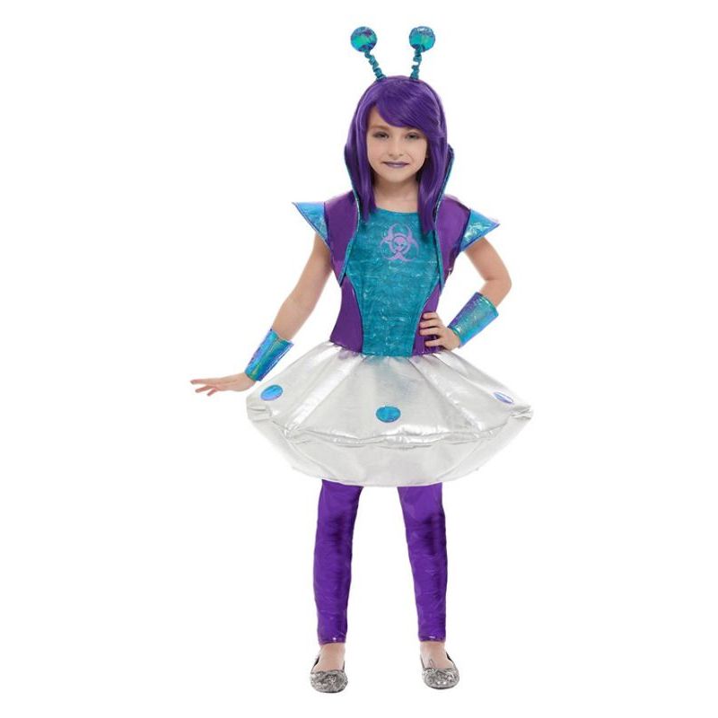 Alien Girl Costume Child Silver Girls -1