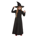 Wicked Witch Girl Costume Child Black Dress With Hat