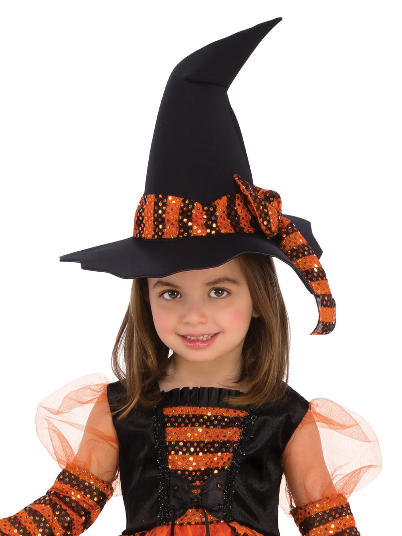 Sparkle Witch Costume Girls Orange
