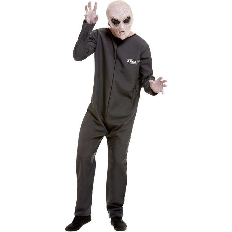 Area 51 Hazmat Suit Costume Adult Grey Mens -1