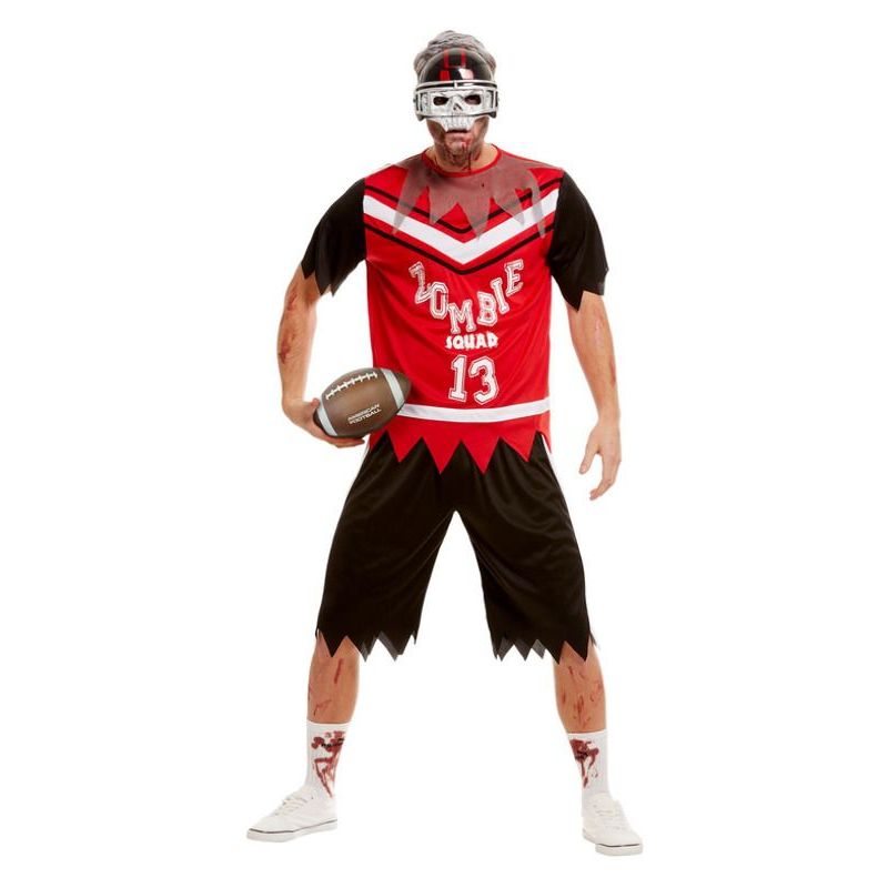 Zombie Footballer Costume Adult Red Mens