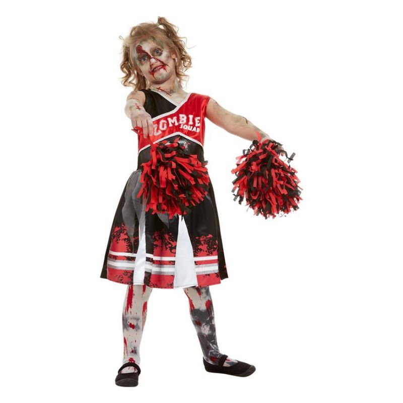 Zombie Cheerleader Costume Child Red Girls