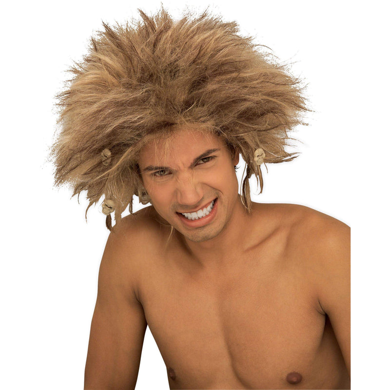 Caveman Crazy Wig Adult Mens Brown
