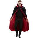Deluxe Vampire Cape Black Velour Red Lining