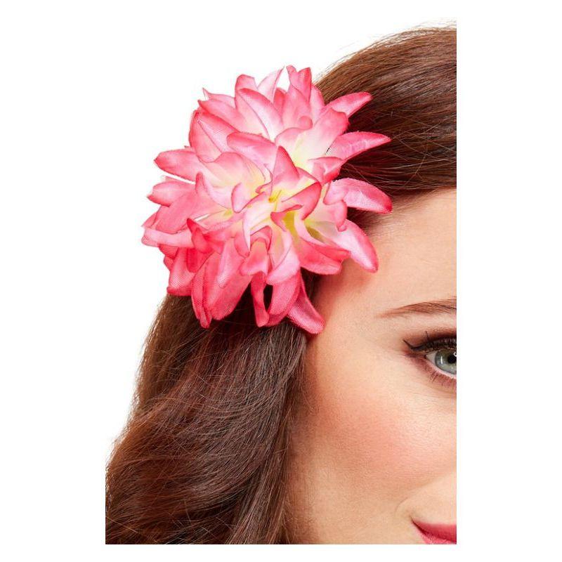 Tropical Hawaiian Flower Hair Clip Pink Womens