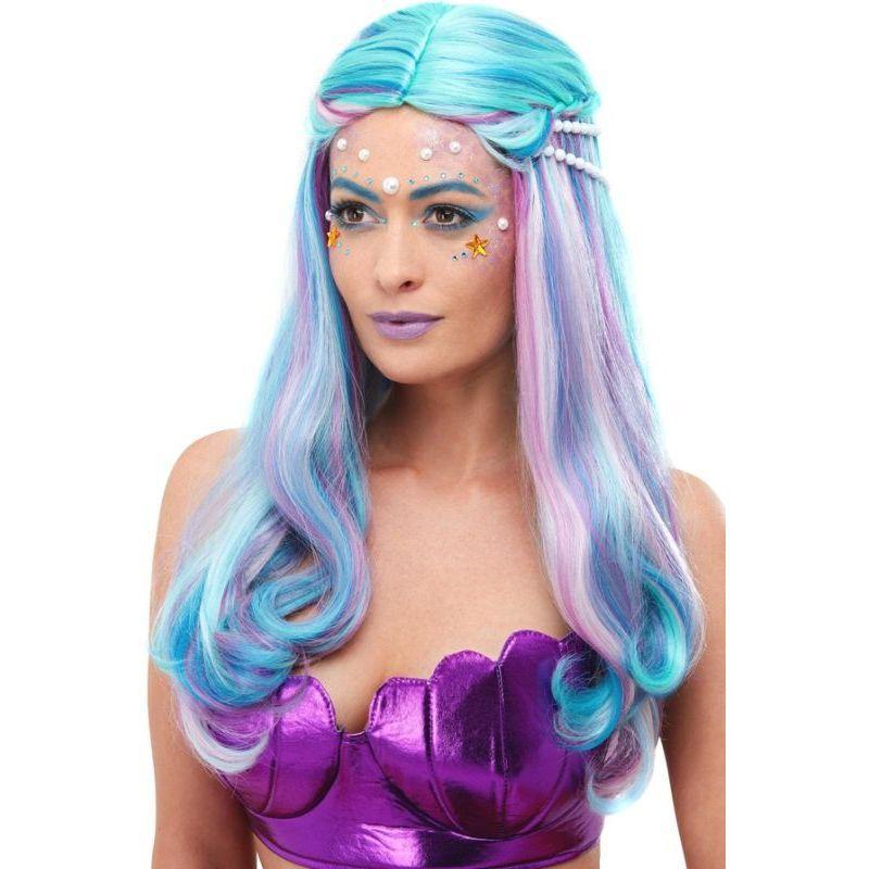 Mermaid Wig Adult Blue Womens