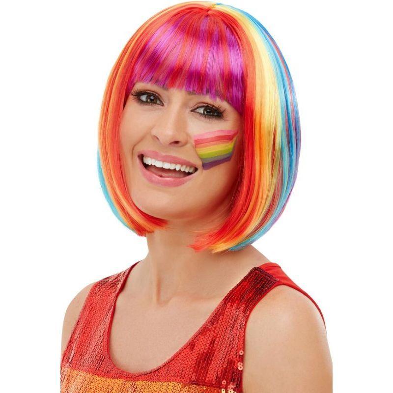 Rainbow Bob Wig Adult Multi Womens