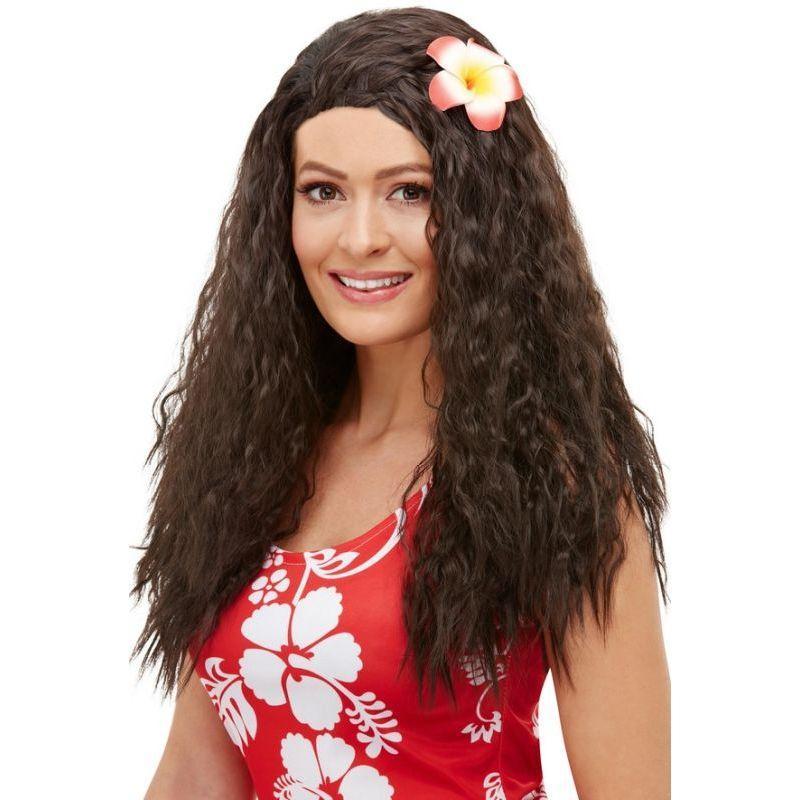 Hawaiian Wig Adult Brown Womens