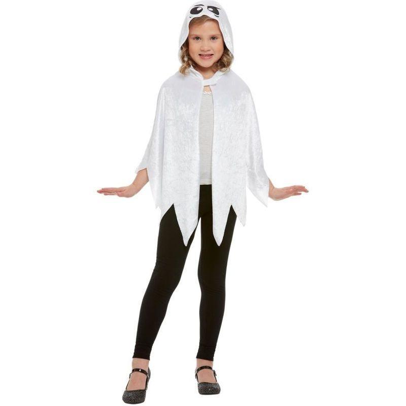 Ghost Hooded Cape Child White Unisex