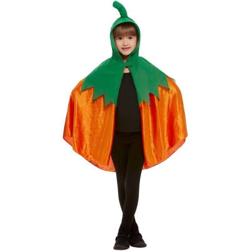 Pumpkin Hooded Cape Child Orange Girls