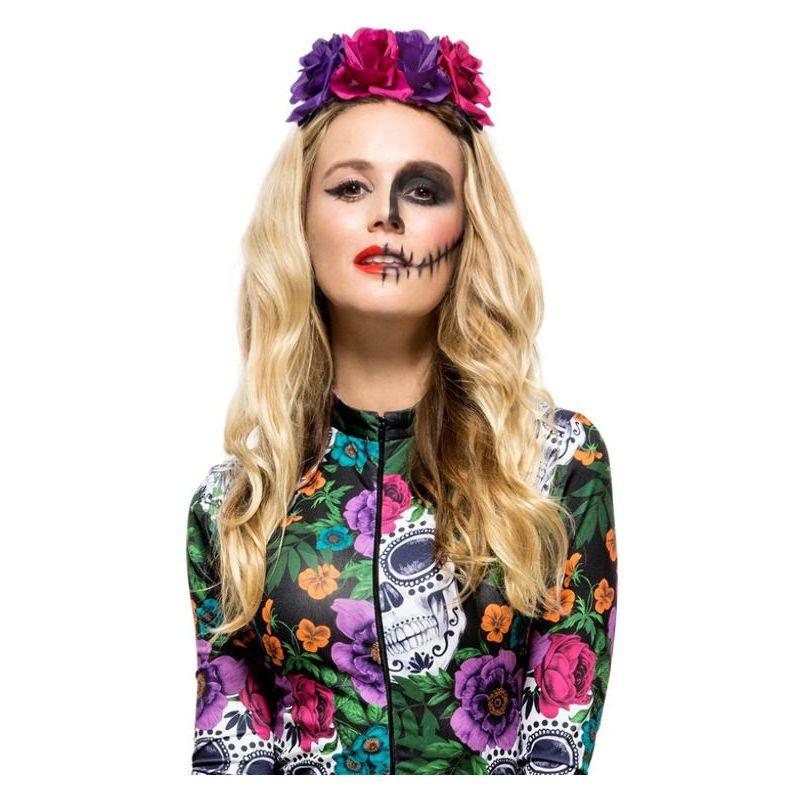 Day Of The Dead Rose Headband Multi Coloured Womens
