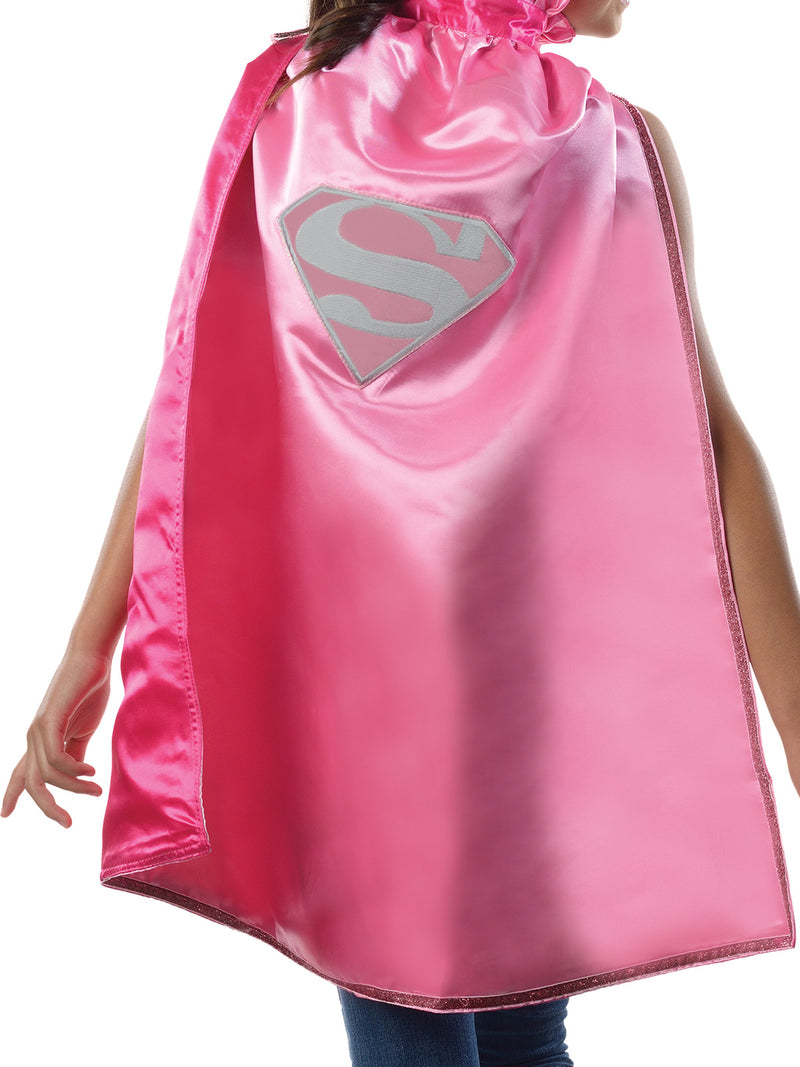 Supergirl Dc Pink Cape Child Girls -3