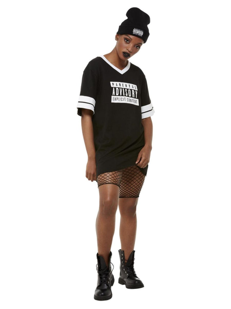 Parental Advisory Costume Black T Shirt Beanie