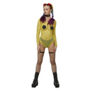 Smiley Fishnet Bodysuit Yellow
