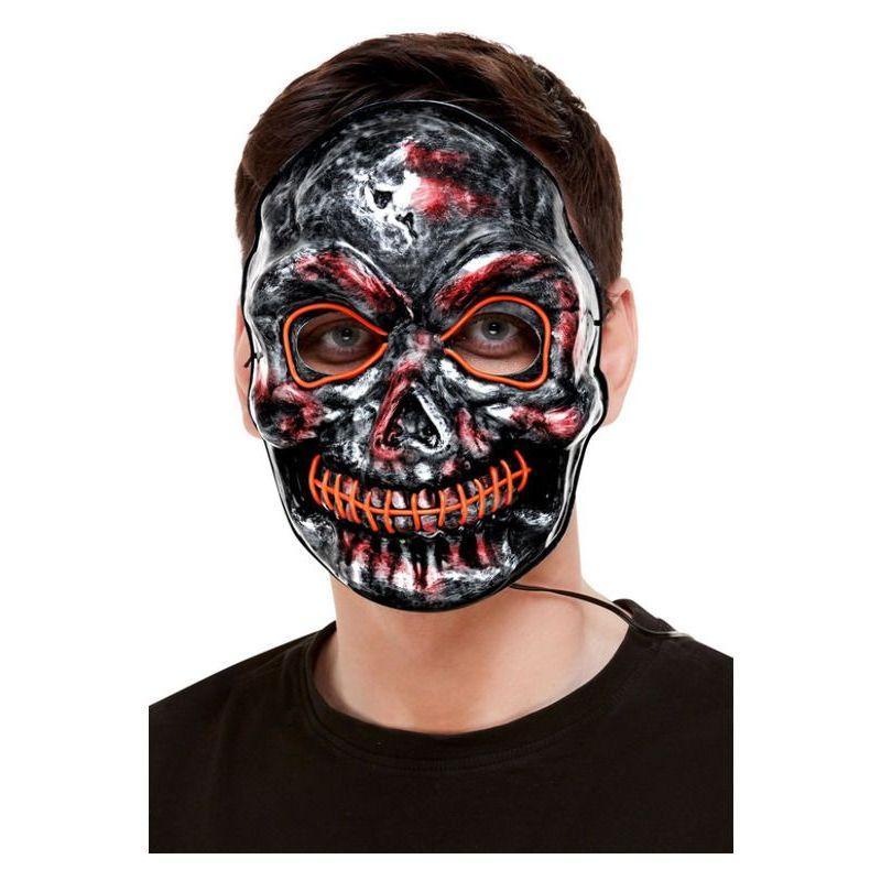 Skeleton Mask Light Up Grey Unisex