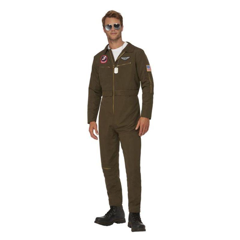 Top Gun Maverick Men's Aviator Costume Green Mens