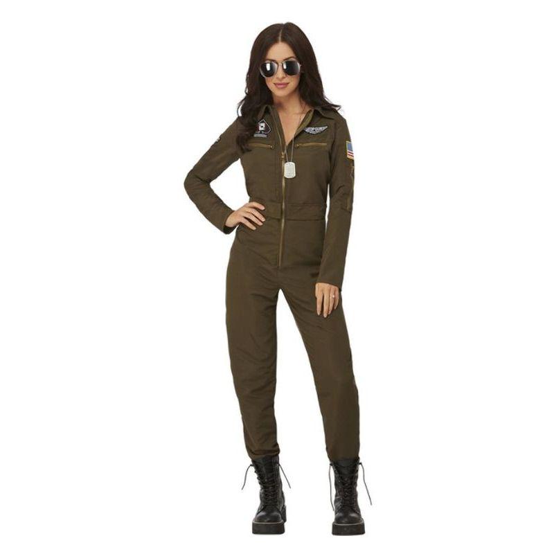 Top Gun Maverick Ladies Aviator Costume Green Womens
