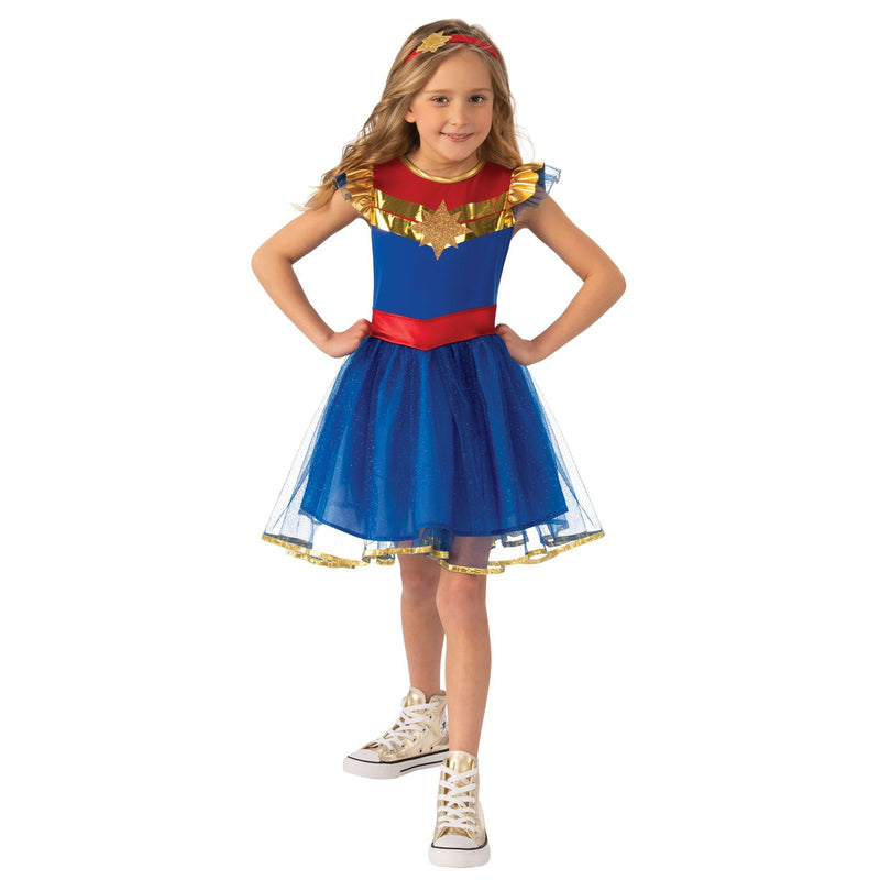 Captain Marvel Tutu Dress Costume Child Girls -1