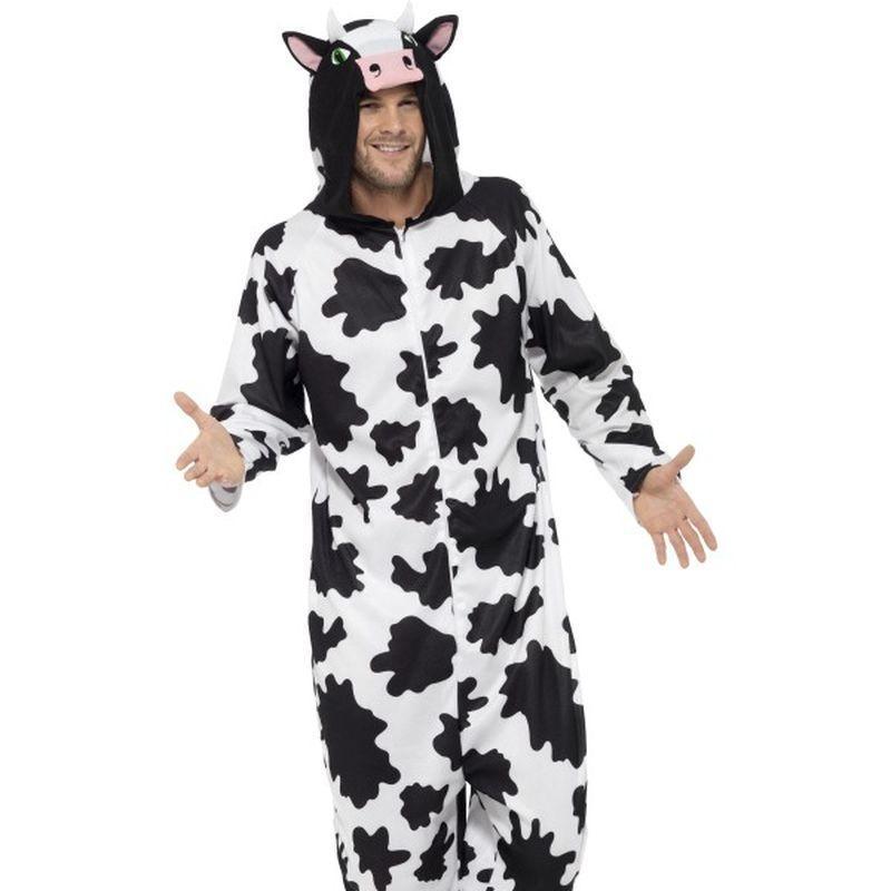 Cow Costume - Chest 42"-44", Leg Inseam 33" Mens White/Black