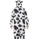 Cow Costume Adult White Black Jumpsuit