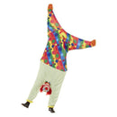 Upside Down Clown Costume Multicoloured All In One