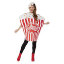 Popcorn Costume Adult Red White All In One