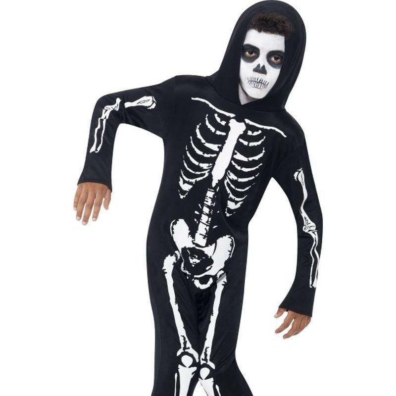 Skeleton Costume - Small Age 4-6 Boys Black