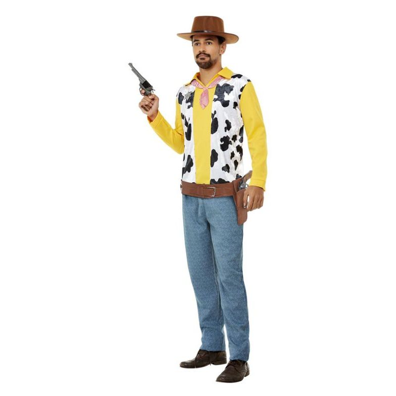 Western Cowboy Costume Yellow Mens