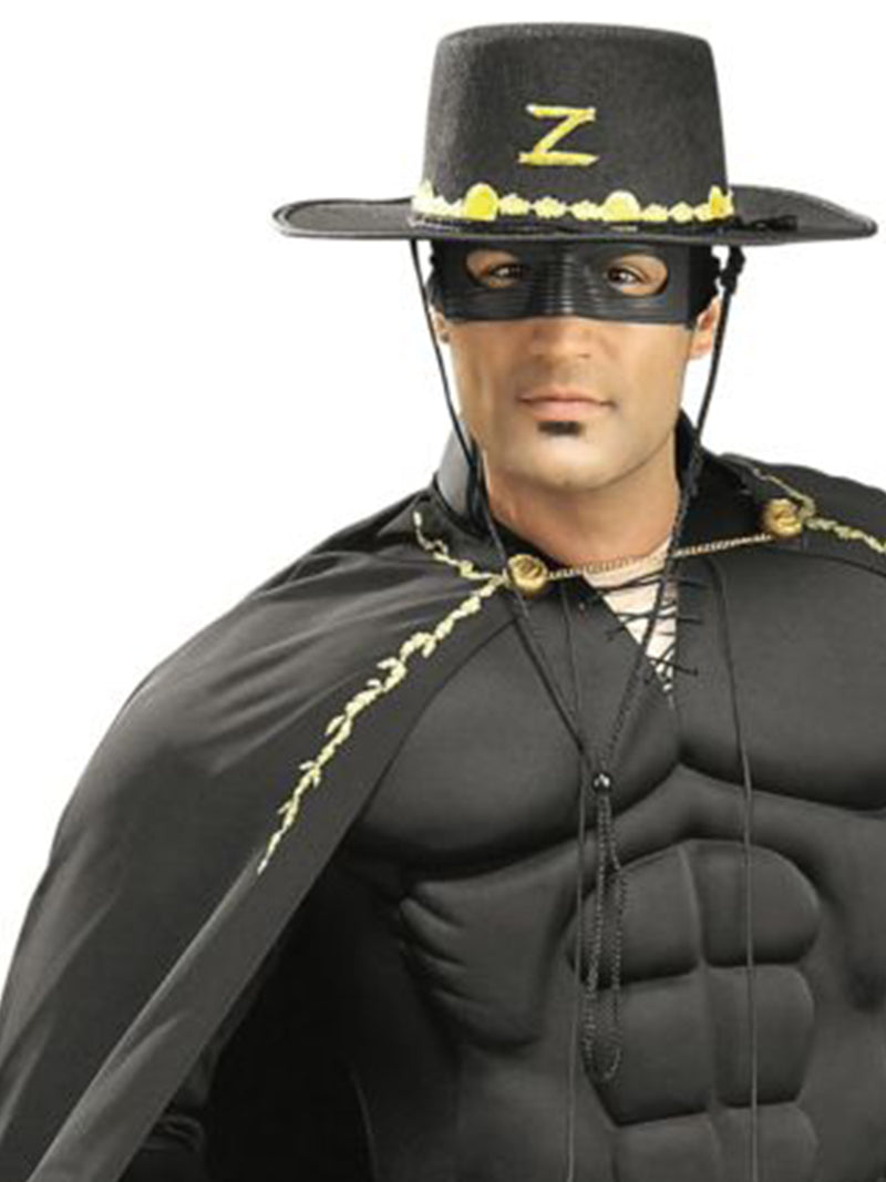 Zorro Deluxe Muscle Chest Costume Adult Mens -2