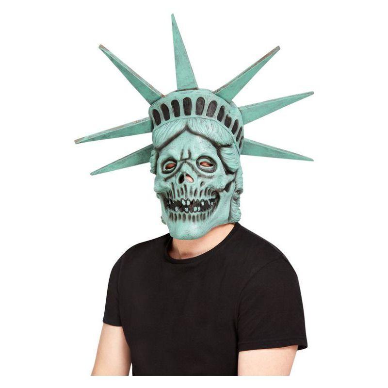 Liberty Skull Overhead Mask Latex Unisex Green